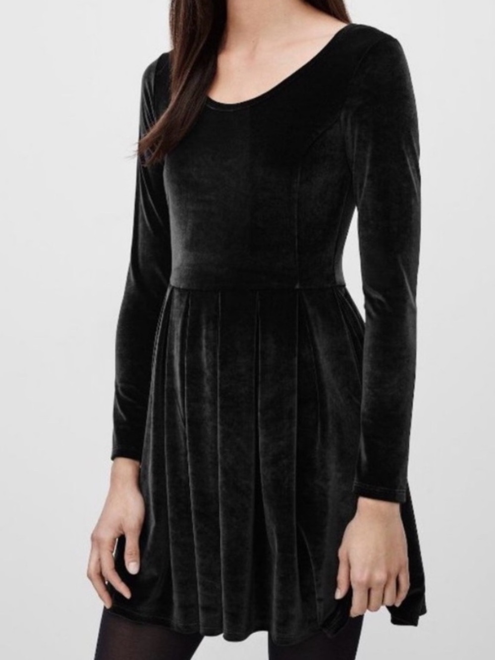 Aritzia Talula Black Velvet Lambeth Dress